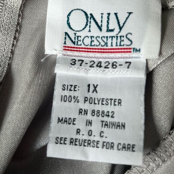 Only Necessities Silver Boxy Tee with Mandarin Collar - Picture 3 of 5